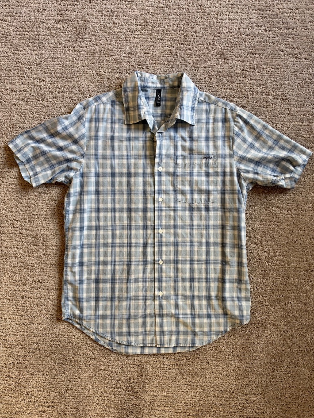 RVCA Short Sleeve Button Down | Men's Medium